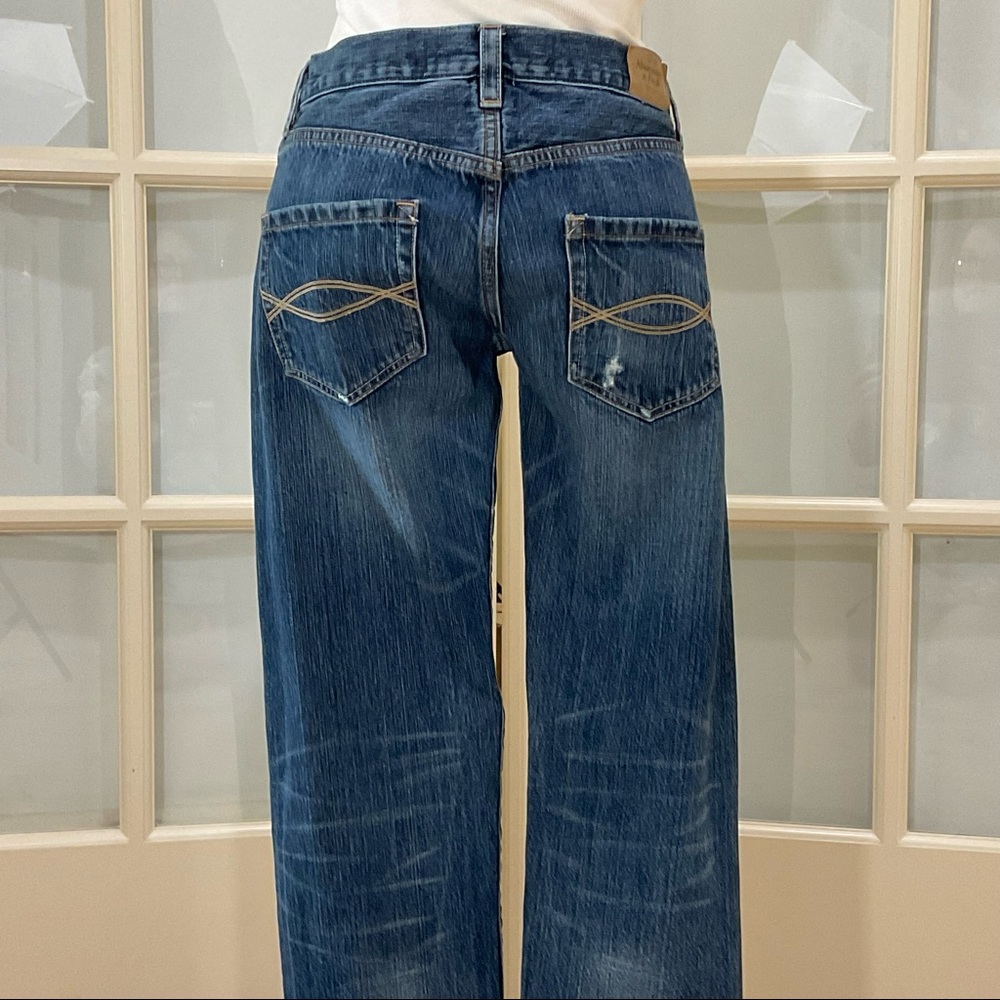 Abercrombie & Fitch Boyfriend Button Fly Straight Leg Jeans 25 - Picture 8 of 16